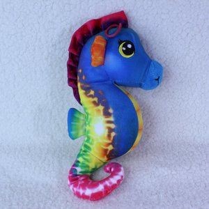 SEAHORSE PLUSH 11" COLORFUL BRIGHT STIMULATING STUFFED HANGING LOOP OCEAN ANIMAL